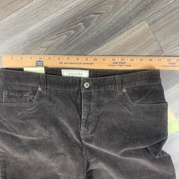Sonoma Life+Style Women's Mid Rise Dark Brown Bootcut Corduroy Pants Size 12 S - Picture 3 of 6